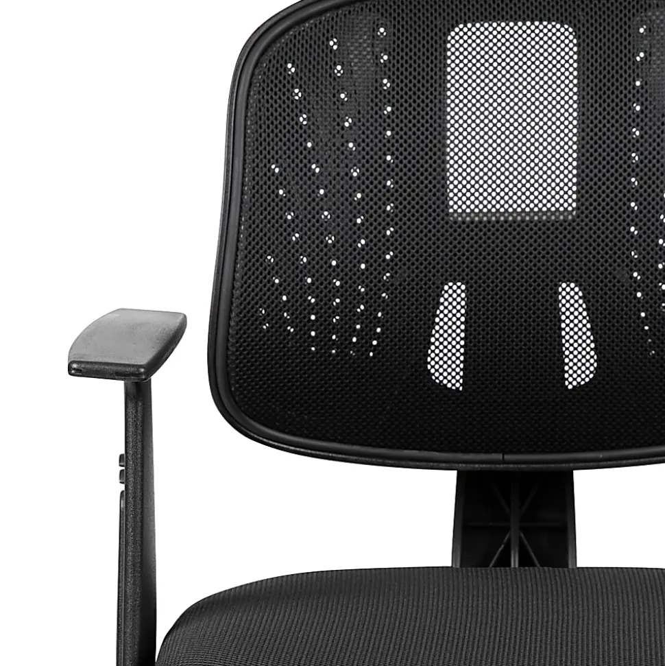 Flash Furniture Flash Fundamentals Mesh Low/Mid-Back Task Chair, Black