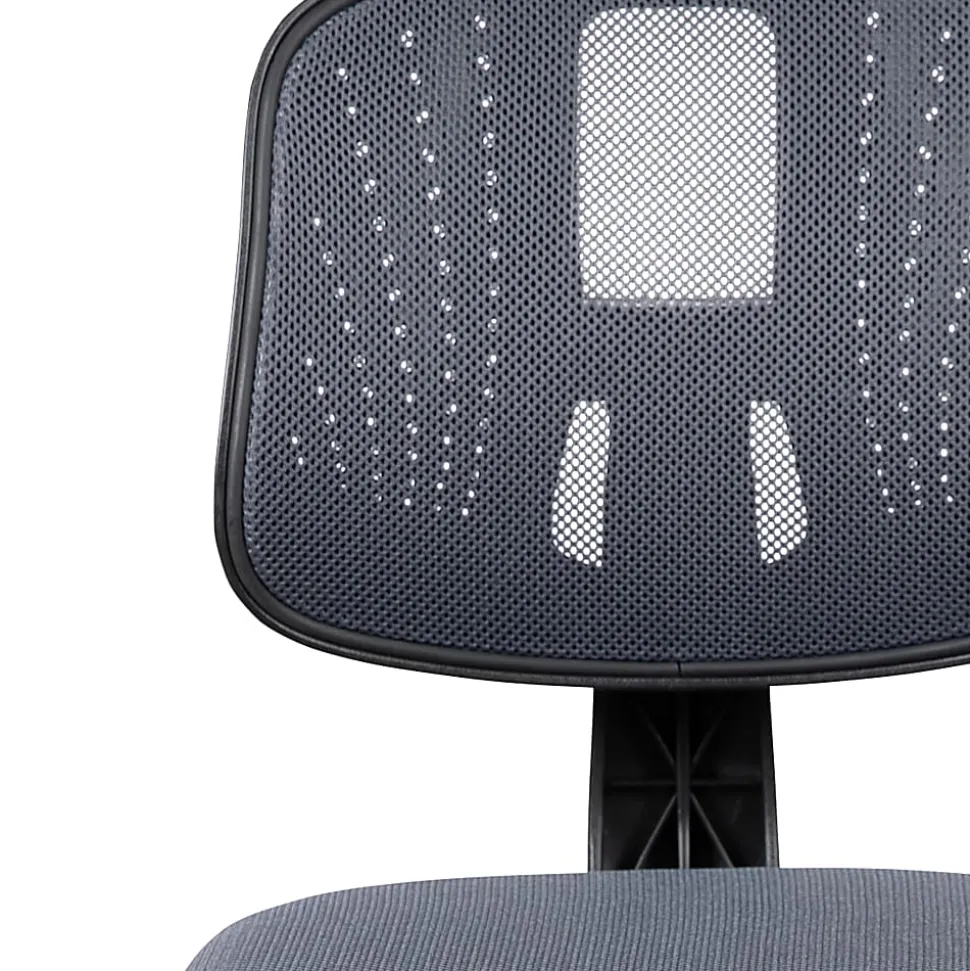Flash Furniture Flash Fundamentals Mesh Mid-Back Swivel Task Office Chair With Pivot Back, Gray/Black