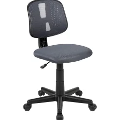 Flash Furniture Flash Fundamentals Mesh Mid-Back Swivel Task Office Chair With Pivot Back, Gray/Black