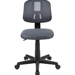 Flash Furniture Flash Fundamentals Mesh Mid-Back Swivel Task Office Chair With Pivot Back, Gray/Black