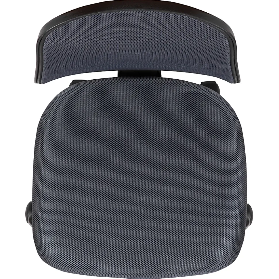 Flash Furniture Flash Fundamentals Mesh Mid-Back Swivel Task Office Chair With Pivot Back, Gray/Black