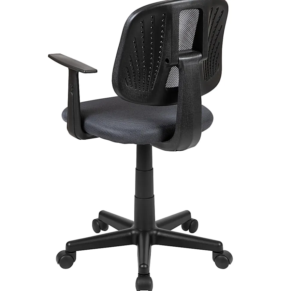 Flash Furniture Flash Fundamentals Mesh Low/Mid-Back Task Chair, Gray