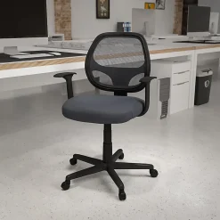 Flash Furniture Flash Fundamentals Mesh Mid-Back Task Chair, Gray
