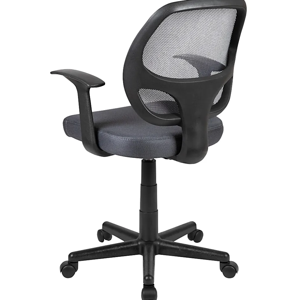 Flash Furniture Flash Fundamentals Mesh Mid-Back Task Chair, Gray
