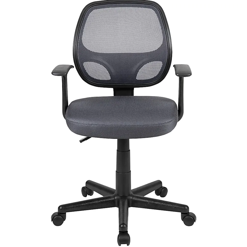 Flash Furniture Flash Fundamentals Mesh Mid-Back Task Chair, Gray