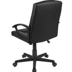 Flash Furniture Flash Fundamentals LeatherSoft™ Faux Leather Mid-Back Task Chair, Black