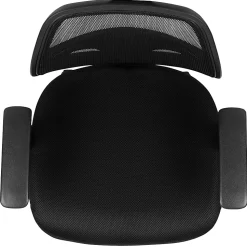 Flash Furniture Flash Fundamentals Mesh Mid-Back Task Chair, Black