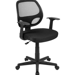 Flash Furniture Flash Fundamentals Mesh Mid-Back Task Chair, Black