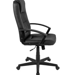 Flash Furniture Flash Fundamentals LeatherSoft™ Faux Leather High-Back Task Chair, Black