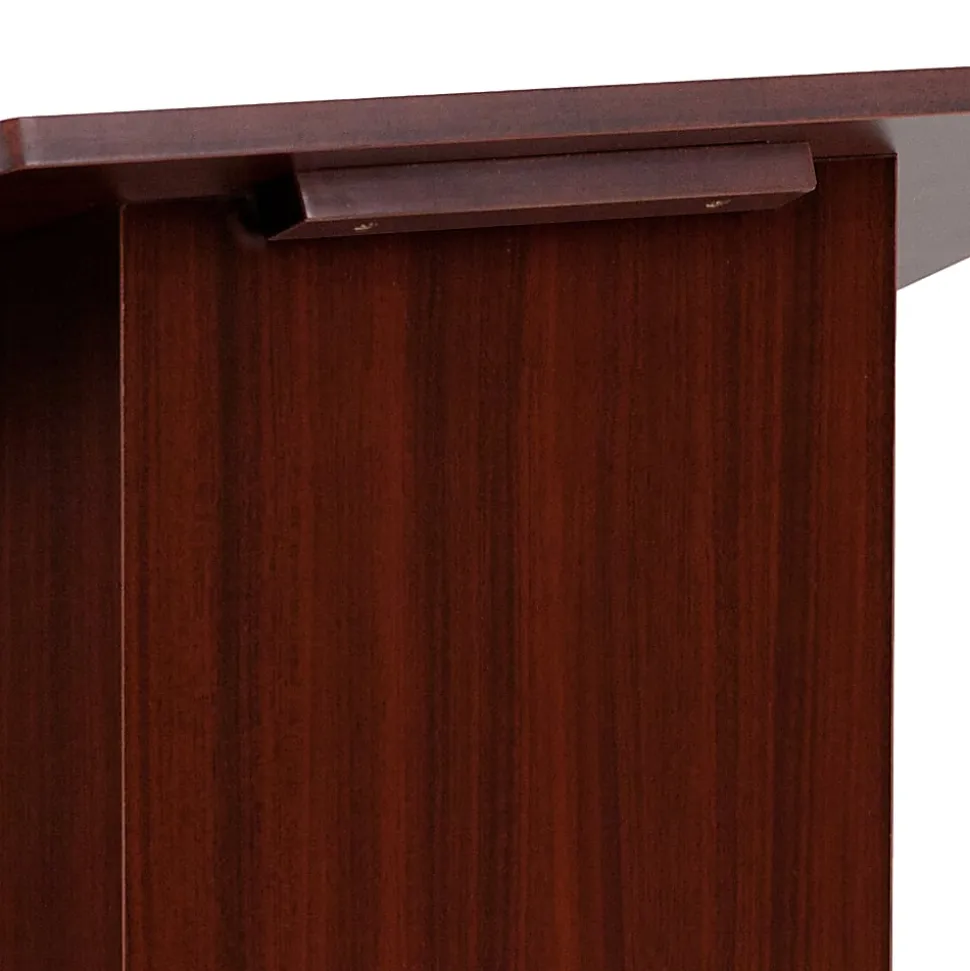 Flash Furniture Foldable Tabletop Lectern, 19"H x 27"W x 16-1/4"D, Mahogany