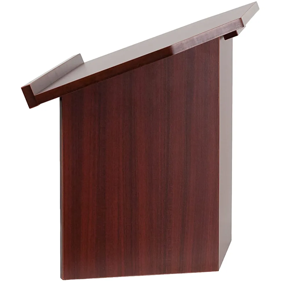 Flash Furniture Foldable Tabletop Lectern, 19"H x 27"W x 16-1/4"D, Mahogany