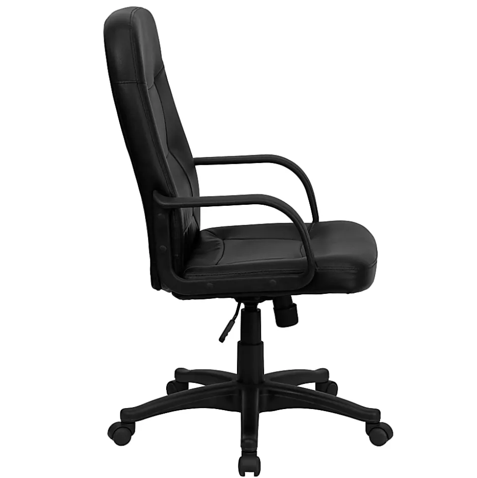 Flash Furniture Glove Vinyl High-Back Swivel Chair, Black