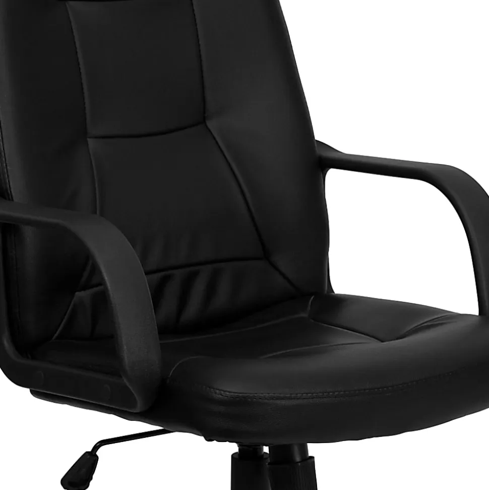 Flash Furniture Glove Vinyl High-Back Swivel Chair, Black