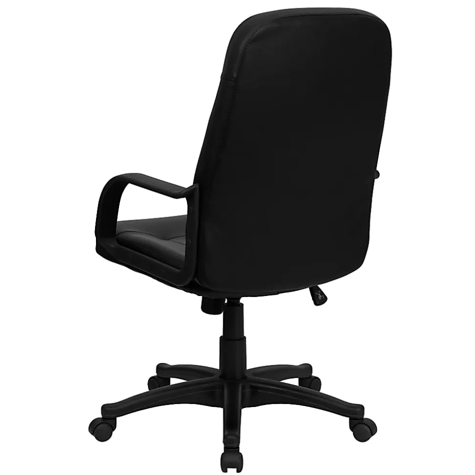 Flash Furniture Glove Vinyl High-Back Swivel Chair, Black
