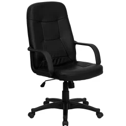 Flash Furniture Glove Vinyl High-Back Swivel Chair, Black