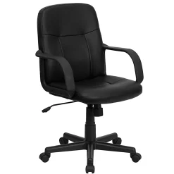 Flash Furniture Glove Vinyl Mid-Back Chair, Black
