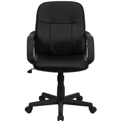 Flash Furniture Glove Vinyl Mid-Back Chair, Black
