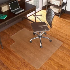 Flash Furniture Hard Floor Chair Mat With Lip, 36" x 48", Clear