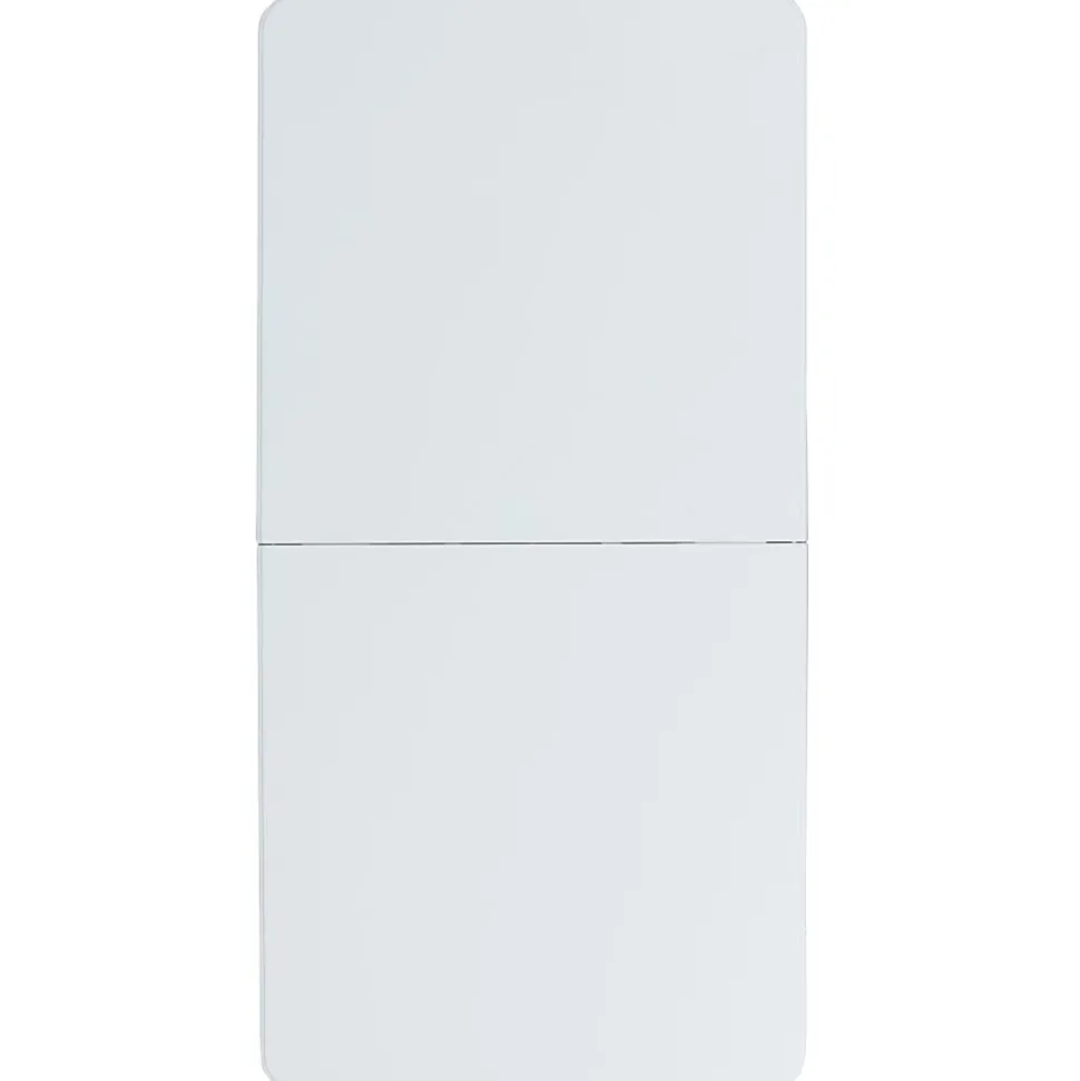 Flash Furniture Height-Adjustable Bi-Fold Plastic Folding Table With Carrying Handle, 29"H x 23-3/4"W x 47-1/2"D, Granite White