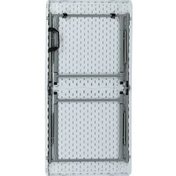 Flash Furniture Height-Adjustable Bi-Fold Plastic Folding Table With Carrying Handle, 29