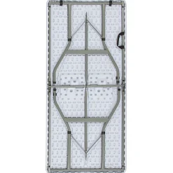Flash Furniture Height-Adjustable Bi-Fold Plastic Banquet And Event Folding Table, 34