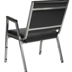 Flash Furniture HERCULES Bariatric Medical Reception Arm Chair With Antimicrobial Protection, Black