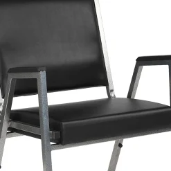 Flash Furniture HERCULES Bariatric Medical Reception Arm Chair With Antimicrobial Protection, Black