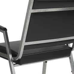 Flash Furniture HERCULES Bariatric Medical Reception Arm Chair With Antimicrobial Protection, Black