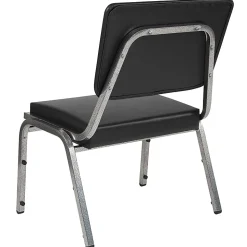 Flash Furniture HERCULES Bariatric Medical Reception Chair With 3/4-Panel Back, Black/Silver Vein