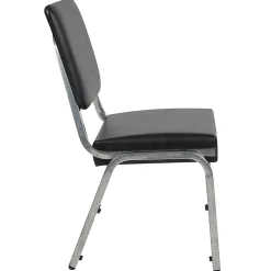 Flash Furniture HERCULES Bariatric Medical Reception Chair With 3/4-Panel Back, Black/Silver Vein