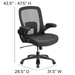 Flash Furniture Hercules Big And Tall High-Back Ergonomic Office Chair, Black