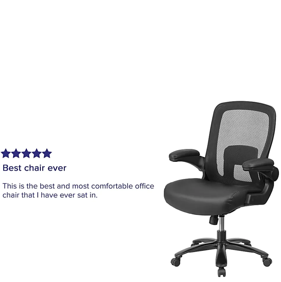 Flash Furniture Hercules Big And Tall High-Back Ergonomic Office Chair, Black
