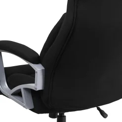 Flash Furniture HERCULES Big & Tall Ergonomic Fabric High-Back Swivel Office Chair, Black/Silver
