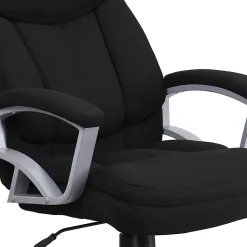Flash Furniture HERCULES Big & Tall Ergonomic Fabric High-Back Swivel Office Chair, Black/Silver