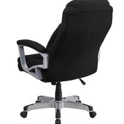 Flash Furniture HERCULES Big & Tall Ergonomic Fabric High-Back Swivel Office Chair, Black/Silver