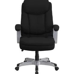 Flash Furniture HERCULES Big & Tall Ergonomic Fabric High-Back Swivel Office Chair, Black/Silver