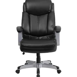 Flash Furniture Hercules Big & Tall Ergonomic LeatherSoft™ Faux Leather High-Back Swivel Office Chair, Black