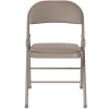 Flash Furniture Hercules Double-Braced Vinyl Folding Chairs, Set Of 4 Folding Chairs, Gray