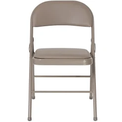 Flash Furniture Hercules Double-Braced Vinyl Folding Chairs, Set Of 4 Folding Chairs, Gray