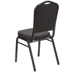 Flash Furniture HERCULES Fabric Crown-Back Stacking Banquet Chair, Gray/Silver