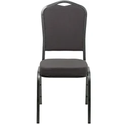 Flash Furniture HERCULES Fabric Crown-Back Stacking Banquet Chair, Gray/Silver