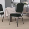 Flash Furniture HERCULES Fabric Crown-Back Stacking Banquet Chair, Black Dot/Silver