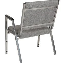 Flash Furniture HERCULES Fabric Bariatric Medical Reception Chair With Antimicrobial Protection, Arm Rests, Gray/Silvervein