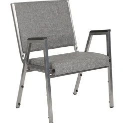 Flash Furniture HERCULES Fabric Bariatric Medical Reception Chair With Antimicrobial Protection, Arm Rests, Gray/Silvervein