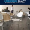Flash Furniture Hercules Folding Chairs, Set Of 6 Folding Chairs, White/Gray
