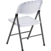 Flash Furniture Hercules Folding Chairs, Set Of 6 Folding Chairs, Granite White/Charcoal