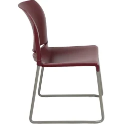Flash Furniture HERCULES Full-Back Contoured Stacking Chair With Sled Base, Burgundy/Gray