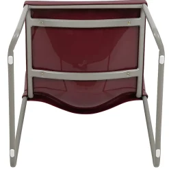 Flash Furniture HERCULES Full-Back Contoured Stacking Chair With Sled Base, Burgundy/Gray