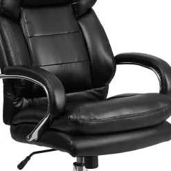 Flash Furniture Hercules 24-7 Intensive Use Big & Tall Ergonomic LeatherSoft™ Faux Leather Office Chair With Loop Arms, Black/Gray