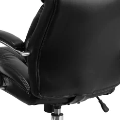 Flash Furniture Hercules 24-7 Intensive Use Big & Tall Ergonomic LeatherSoft™ Faux Leather Office Chair With Loop Arms, Black/Gray